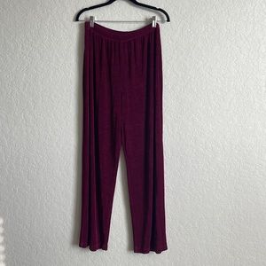 Vicky Vi Maroon Pull On Pants Stretch Slinky Knit Size 1X Career travel